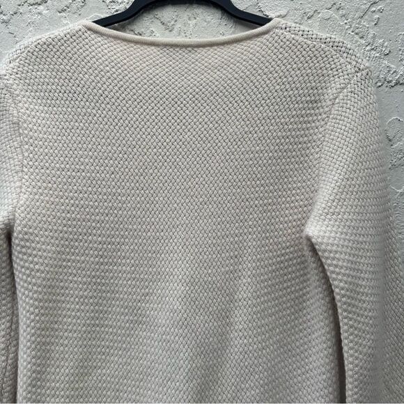 CHELSEA ROSE Wool Cashmere Cardigan Sweater Women Small Cream Minimalist Long - Picture 5 of 8